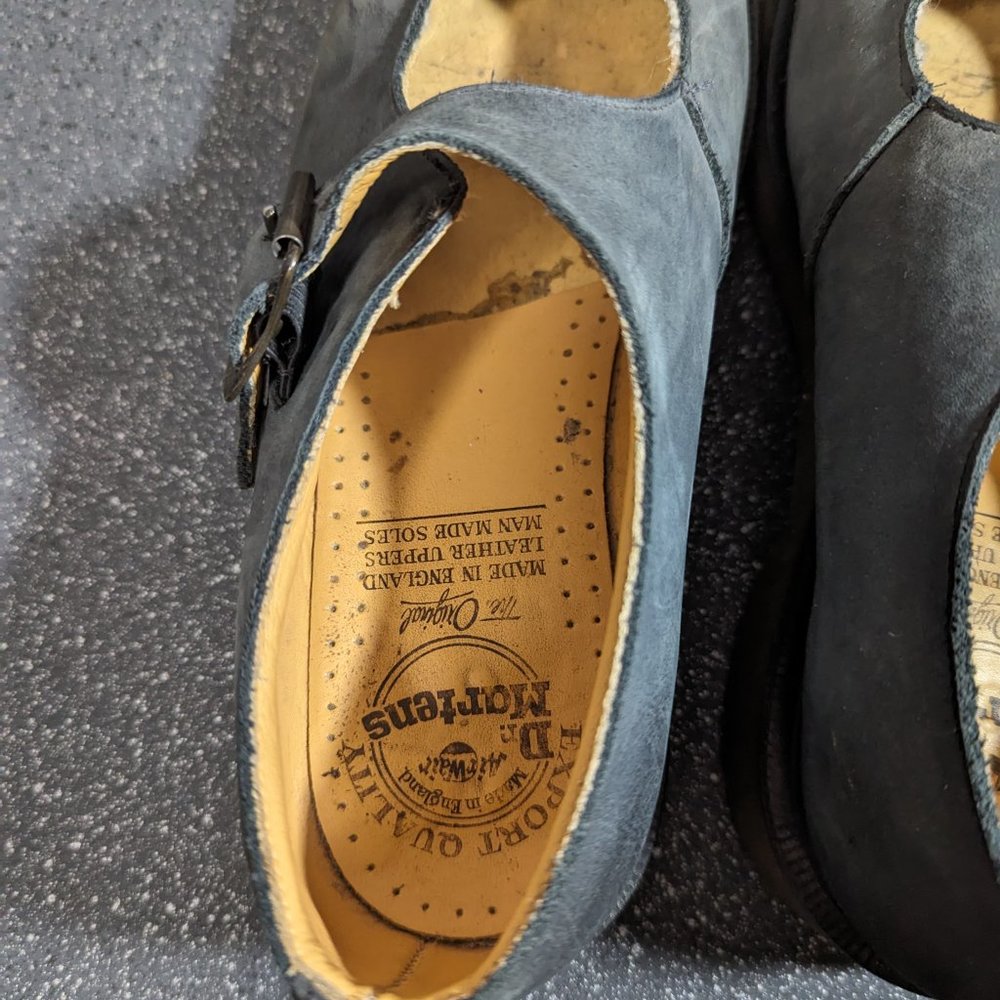 Dr. Martens Grey Mary Jane Leather Oxfords MIE - Picture 2 of 4